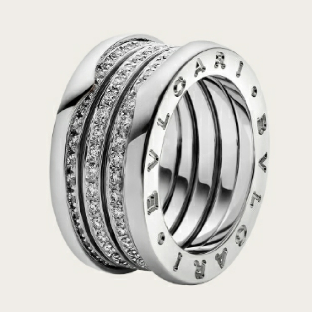 18k BULGARI Zero Ring with Diamonds - Picture 5 of 9